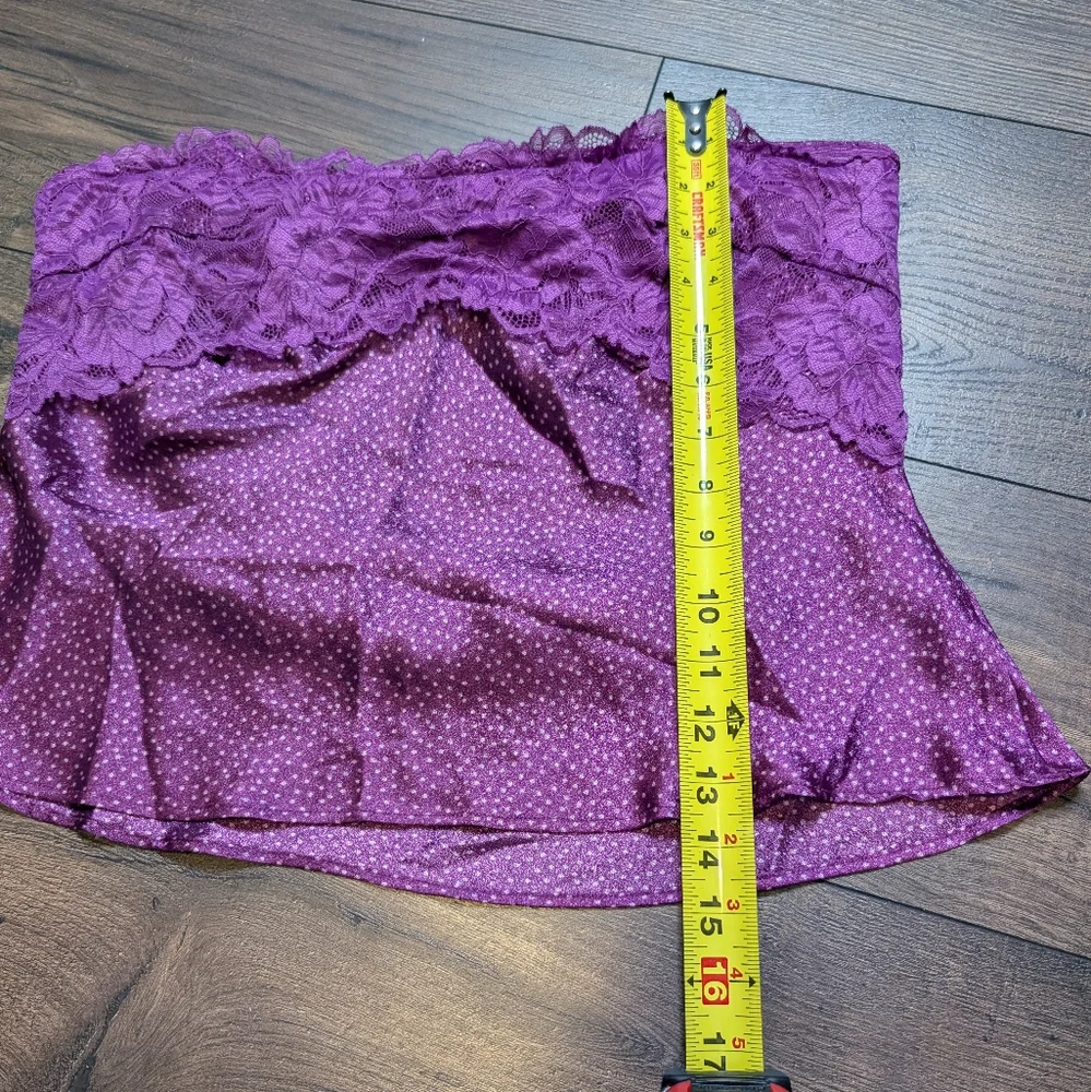 Free People Y2k All Dressed Up Lace Polka Dot Strapless No Straps Size L‎